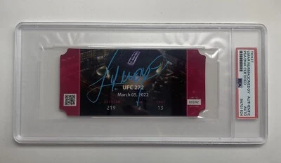 Umar Nurmagomedov Signed Official UFC 272 Commemorative Ticket PSA/DNA MMA RARE - Image 1 of 2