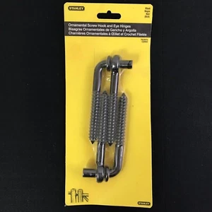 Stanley 76-0475 Screw Hook And Eye Hinges, 1/2 x 4", Black - Picture 1 of 3