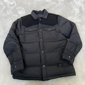 ETNIES Padded Down Woodsman Jacket Mens Small Black - Picture 1 of 11