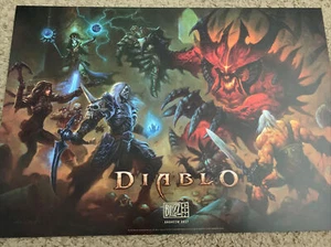 BlizzCon 2017 Diablo Boss Battle Poster Exclusive Rare 20x14 Diablo IV 4 - Picture 1 of 2