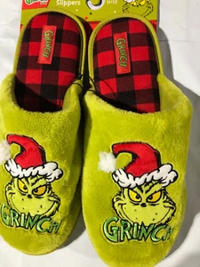 MENS LARGE 11-12** GRINCH SLIPPERS ** DR SEUSS FAST SHIPPING !! STYLE 2 C - Bild 1 von 2