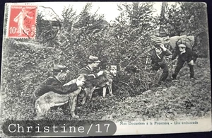 Christine Nr. 17 Alte Postkarte Zollbeamte an der Grenze "Ein Hinterhalt" - Bild 1 von 2