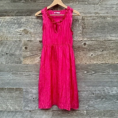 Calypso St Barth Silk Sleeveless Mini Dress S Pink Resortwear Vacation Feminine - Image 1 of 4