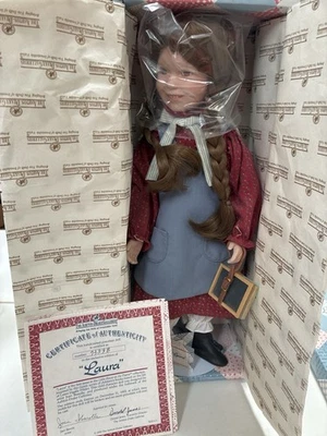 Laura Ingalls Wilder Ashton-Drake Doll COA Slate Bonnet Box Little House Prairie - Image 1 of 4
