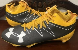 Under Armor Nitro Football Black & Yellow Cleats Men’s Size 12 US - Picture 1 of 9