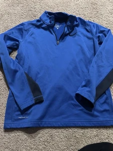 Nike men’s pullover sweatshirt quarter zip blue size large men’s - Picture 1 of 8