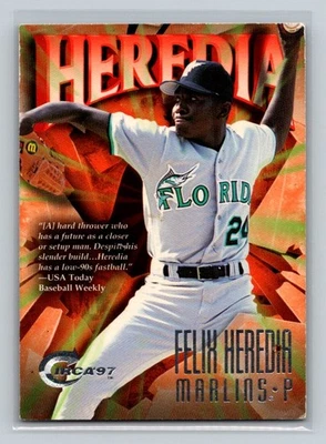 1997 Circa Rookie RC #55 Felix Heredia Florida Marlins Baseball Card - Image 1 of 2