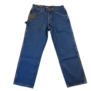Wrangler Riggs Denim Carpenter Jeans Workwear Pants Mens Sz 33x30 Blue NWT - Picture 1 of 13