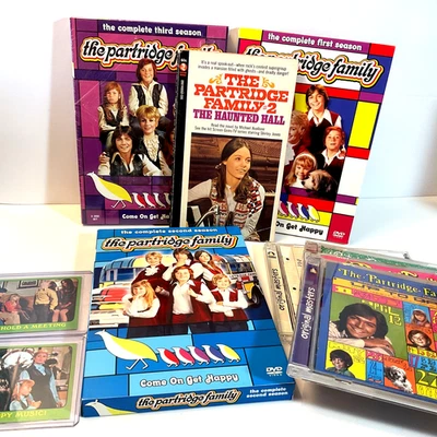 Partridge Family 4 CD’s 3 Season DVD’s Book 2 Trading Cards Lot Most New - Image 1 of 4