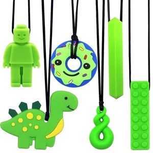 Cadena Masticable para Niños, 6 Piezas Collar Masticable Sensory, Mordedor Silicona para Bebé, - Imagen 1 de 5