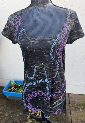 CUSTO BARCELONA Tunika Shirt Edel Look Trend Gr. 38 M Nieten *Neuw* ORIGINAL - Bild 1 von 3