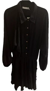 Daisy Says Medium 12-14 Penzance Black Cotton Tiered Dress Long Sleeve New & Tag - Picture 1 of 18