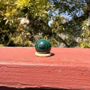 55g 29mm Natural Congolian Malachite Sphere - Picture 1 of 15