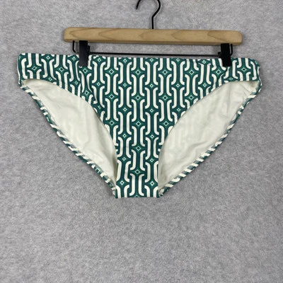 Boden Mujer Bikini Natación Parte Inferior Talla 16-18 Verde Estampado Geométrico Playa Verano Foto 1 de 4