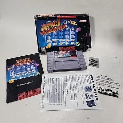 Space Invaders (Super Nintendo Entertainment System, 1997) - CIB Damaged Box - Image 1 of 4