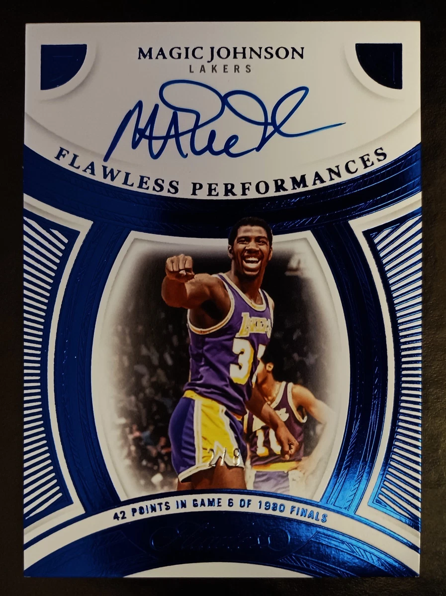 Panini Magic Johnson Basketball Autographed Sports Trading Cards