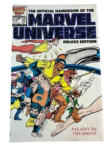 Marvel Universe Edición Deluxe #10 Sep 1986 Manual Paladin Rhino Marvel 25th - Imagen 1 de 11