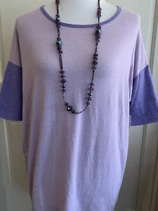 Lularoe IRMA Tunika XS lila lila Farbe Block kontrastierend leicht neu mit Etikett - Bild 1 von 7