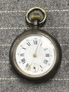 L. Perrin Silber Mechanische Antike Taschenuhr Louis Zeiger FEINSILBER Funktioniert - Bild 1 von 5