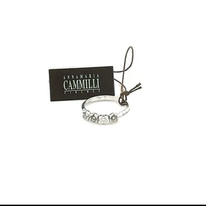 Anello A.Cammilli 4 fiori e diamante in oro bianco - Foto 1 di 1