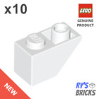 10 x LEGO® Slope Inverted 45 2x1 White 3665 Genuine Bulk Lot