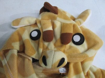 Disfraz de jirafa para mujer pequeño 4-6 traje de unión suelto de una pieza con capucha botón polar Foto 1 de 4