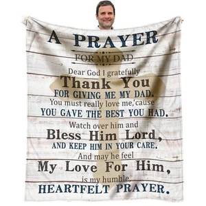 Dad Birthday Gifts Blanket 60x50" Father’s Day Gift from Daughter Son - Picture 1 of 7