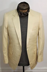 Deadstock Vintage Dunhill Tailors Ivory Duppioni Silk Jacket Size 38 Regular - Picture 1 of 12