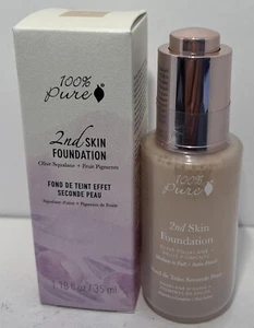 100% pure 2nd skin foundation SHADE 2 Neutral foundation with slightly 1.18 floz - Picture 1 of 5
