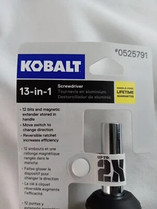 Kobalt Ratchet Handle Screwdriver Reversible Double Drive Extended Storage 13in1 - Picture 1 of 4