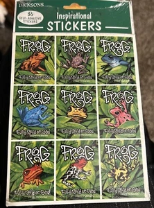 Dicksons Inspirational Stickers. FROG 36 Stickers New Old Stock Usa Vintage - Picture 1 of 5