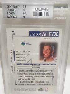 1998-99 SP Authentic - Rookie F/X Dirk Nowitzki #99 /3500 (RC) - Picture 1 of 2