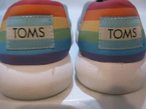 Toms Alpargata Mallow Damenschuhe Größe 7,5 Regenbogen-Silber wenig getragen - Bild 1 von 9