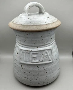 Large Studio Pottery Tea Canister. Truro Pottery Cornwall. 7 Inches high. - Picture 1 of 6