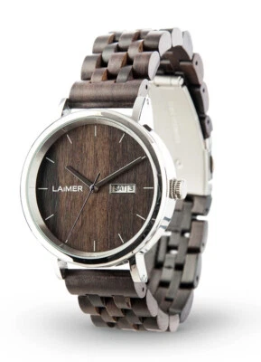 LAiMER Automatik Holzuhr Raùl - Herren Armbanduhr aus Sandelholz , Südtirol - Bild 1 von 4