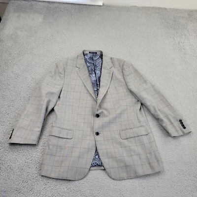 Blazer Alan River Para Hombres 46R Mezcla Poliéster Gris Cuadros Traje Chaqueta Abrigo Deportivo Foto 1 de 4