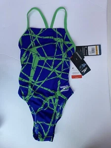 Speedo Women's One-Piece Swimsuit - Blue-Green , Size 24 - Picture 1 of 5
