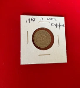 1968 SINGAPORE 10 CENTS COIN - NICE WORLD COIN !!! - Picture 1 of 2