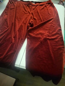 Ruby Rd Wine Velvet Feel Wide Leg Pants - 3X - Picture 1 of 4
