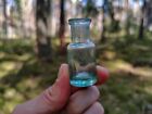 WWI ORIGINAL GERMAN TINY MEDICAL CLEAR GLASS BOTTLE RELIC from CHRISTMAS BATTLES