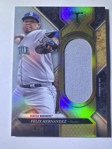 2017 Topps Triple Threads Felix Hernandez Silver Unity Jumbo GU Jersey 13/27 SP - Picture 1 of 2