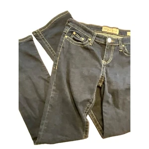 BKE Denim Payton Size 28L Style ABK1133 Mid-Rise Dark Wash Silver Stitching - Picture 1 of 9