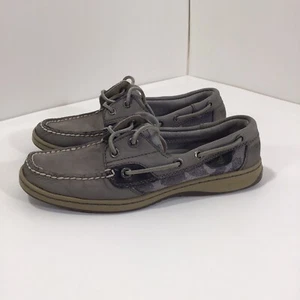 Sperry Top Sider Women’s Size 6.5 M Gray Boat Shoes Loafers - Picture 1 of 11
