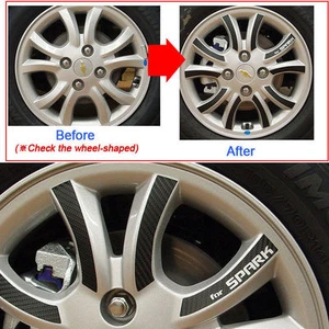 2013+ Spark 15inches Tire Carbon Wheels Mask Decal Sticker car - Bild 1 von 2