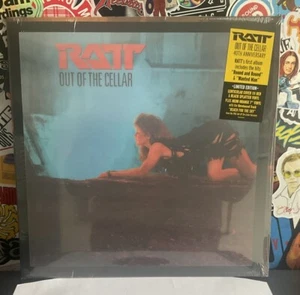 RATT Out Of The Celllar VG++BLACK/RED SPLATTER VINYL W/ORANGE 7” W/HYPE STICKER - Picture 1 of 4