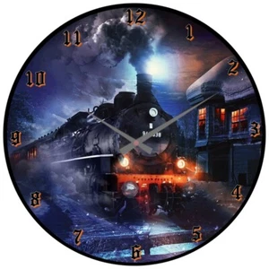 Wanduhr " Eisenbahn / Lok / Diesellok / Zug " verschiedene Größen - Bild 1 von 7