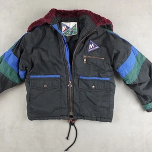 Mighty Mac Classics Jacket Mens M Black Hooded Full Zip Long Sleeve Striped - Picture 1 of 24