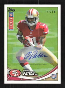 Quinton Patton 2013 Topps Kickoff Autographs San Francisco 49ers #/79 Auto #36 - Picture 1 of 2