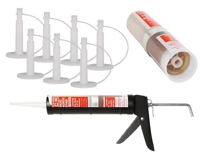 Polygem LCR Injection Bundle, 2-Part Epoxy Cartridge, Ports, and Caulking Gun