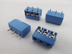 10x 3 Wege 5mm 3 Pin Stecker in Klemme Schraubverbinder Raster Panel PCB Montage - Bild 1 von 3